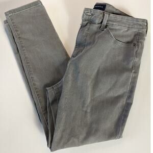 Charter Club Jeans Windham Skinny Leg High Rise Gray‎ Flint Wash 12S 12 Short